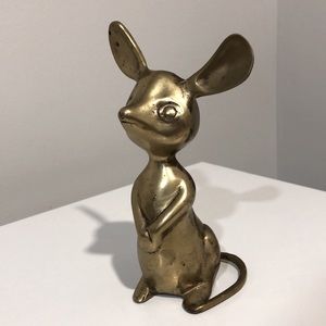 MCM brass mouse figurine